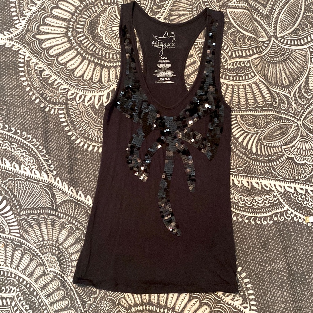 Mily Cyrus Max Azria Tank Top Black